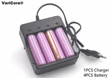 4 peças. Bateria de íon de lítio samsung, bateria recarregável inteligente para pcb + 18650, 3.7 v, 2600 mah 2024 - compre barato