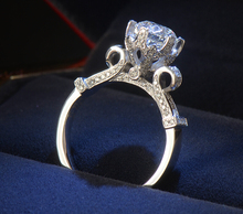 Роскошные ювелирные изделия солитер Choucong искусственное серебряное круглое кольцо с фианитом AAA обручальное женское кольцо с короной 2024 - купить недорого