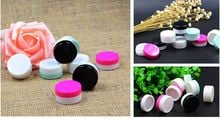 50pcs/lot,,NEW Round PS 5g 5ml Mini White Botton Plastic Sample Cosmetic Bottle Case Cream Jar Lotion packing Bottle Container 2024 - buy cheap