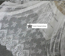 Black and white eyelash lace fabric skirt stitching clothing home curtain accessories Wedding lace 2024 - buy cheap