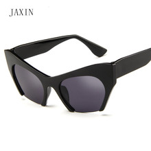 JAXIN Personality Half Sunglasses Women Trends New Lady Sun Glasses Brand Design Fashion Colorful Glasses UV400gafas de sol muje 2024 - buy cheap