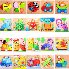 Cartoon Anime Wooden Toys Puzzle Jigsaw Learning Educational Fun Funny Gadgets Interesting Toys For Children Kids Gift Brinquedo 2024 - buy cheap