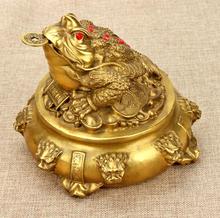 YM  522  Pure copper, Golden Toad, decoration, wealth, fortune, three feet  big cicada, geomantic omen. 2024 - buy cheap