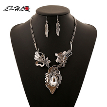 LZHLQ-Conjunto de Gargantilla con ramo de flores Vintage para mujer, Collares de aleación de Zinc, colgantes, joyería a la moda 2024 - compra barato