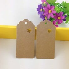 200PCS/Lot Kraft Price Tags Blank Gift Tag 9.5*4.5cm Garment Tag Paper Cards Hollow Flower DIY Gift Tags Accept Custom Logo 2024 - buy cheap