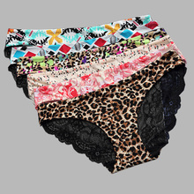 5Pcs Underwear Women Panties Cotton Underwear Briefs Sexy Panties Women Lace Lingeries Cueca Calcinhas Shorts Underpants Girls 2024 - buy cheap