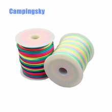 CAMPINGSKY-Cuerda de paracaídas de nailon para escalada al aire libre, Paracord de arco iris, 100 pies, 550 2024 - compra barato