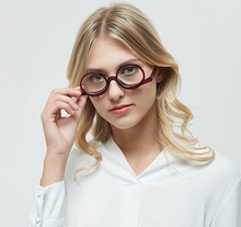 Круглые флип-Чехлы, считыватели, очки для чтения для макияжа, очки для макияжа, откидные линзы, складные Косметические женские очки для чтения 2024 - купить недорого