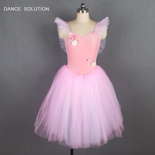 Rosa Romântico Ballet Tutu de Dança para Meninas e Mulheres Bailarina Collant Traje Vestido 18231 2024 - compre barato