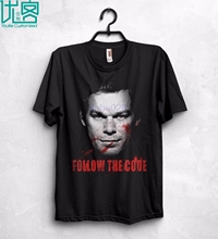 Follow The Code T Shirt Top Dexter Serial Killer TV Show Gift Crime Mystery Summer Cotton T-Shirt Fashion Sleeve Harajuku Tops 2024 - buy cheap