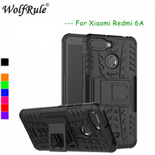 WolfRule Xiaomi Redmi 6 fundas Xiomi Redmi 6A funda de doble capa armadura trasera para Xiaomi Redmi 6A 6 fundas de soporte de teléfono 2024 - compra barato