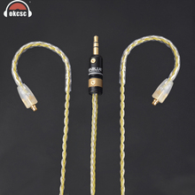 OKCSC-Cable de Audio estéreo MMCX, 3,5mm, actualización de Cables, interfaz MMCX, cobre, para SHURE SE215, westona, MAGAOSI 2024 - compra barato