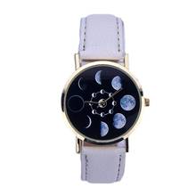 Watch Women Ladies Luxury Lunar Eclipse Pattern Casual Leather Band Analog Montre femme Clock Female Quartz Wrist Watch 2019 2024 - buy cheap