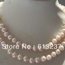 Collar de cadenas largas de alta calidad 36 pulgadas 8mm carcasa rosa claro imitación-perlas redondas collares fabricación de joyas MY4194 2024 - compra barato