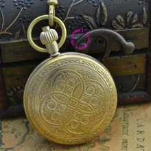 g Wholesale Price Good Quality New Retro Vintage Classic Flower Pattern Bronze Copper Brass Mechanical Pocket Watch 2024 - buy cheap