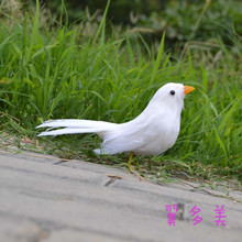 cute small simulation white bird model polyethylene & furs simulation bird doll gift about 13cm 1266 2024 - buy cheap