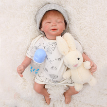 Bonecas reborn bebê 20 "48cm, silicone macio, menino recém-nascido, bonecas de dormir reborn 2024 - compre barato
