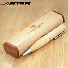 JASTER venda quente USB creativo Madeira pen usb + caixa USB 2.0 pen drive de Armazenamento Externo 4GB 8GB 16GB GB 64 32GB 2024 - compre barato