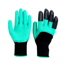 Guantes de jardín de plástico ABS para excavación, herramientas de podar, fácil de excavar, 4 manoplas de goma, 1 par 2024 - compra barato