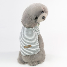 Camiseta para cães pequenos, camiseta listrada respirável de algodão para animais de estimação 2024 - compre barato