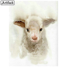 5d diy diamond painting lamb animal full square / round drill diamond embroidery 3D diamond mosaic sheep pattern 2024 - buy cheap