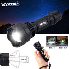 VASTFIRE-linternas LED C8 con zoom, 1 modo, luz blanca, táctica, 18650, para caza al aire libre 2024 - compra barato
