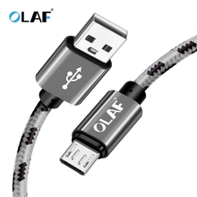 Кабель Micro USB OLAF, 1 м, 2 м, 3 м, быстрая зарядка для Samsung S7, Xiaomi Redmi Note, быстрая зарядка, USB-кабель для передачи данных 2024 - купить недорого