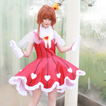 Sakura Clear Card Cosplay Card Captor Sakura OP2 Heart of Rose Gamble suit cosplay costume summer dress Sakura cosplay dress 2024 - buy cheap