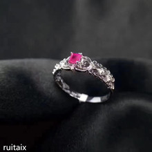 KJJEAXCMY fine jewelry 925 anel de prata incrustada com rubi natural da senhora buquê de jóias exóticas antigo 2024 - compre barato