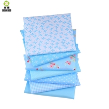 Shuanshuo New Blue Floral Series Cotton Patchwork Fabric  Fat Quarter Bundles Fabric For Sewing Doll Cloths 40*50cm 7pcs/lot 2024 - buy cheap