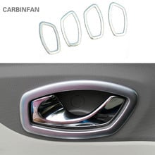 Para Renault Captur 2015 2016 2017 ABS chrome Porta interna do punho bacia capa guarnição quadro moldagem lâmpada 4 C922 pçs/set Car styling 2024 - compre barato