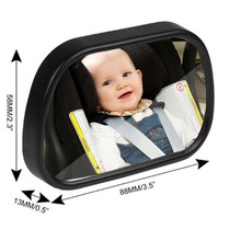Espejo retrovisor de seguridad para bebé, parasol ajustable 2 en 1 de 87mm x 56mm para montaje en coche, con Clip y ventosa 2024 - compra barato