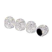 4Pcs Shiny Rhinestone Soft Clay Car Tire Valve Cap Dustproof Cover Vehicle Decor Car Tire Valve Cap 2024 - buy cheap