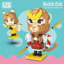 LOZ алмазные блоки игровой персонаж Древний китайский герой строительные блоки фигуры кирпичные игрушки для детей Sun Wukong три царства 2024 - купить недорого