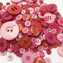 D-rosa 50 grama diy fazendo mão tricô boneca roupas botões resina promoções de costura mista scrapbook pt231 2024 - compre barato