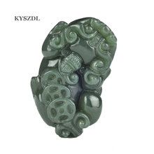 KYSZDL-colgante de piedra Natural de HeTian para hombre y mujer, piedra Natural Real tallada a mano, amuleto de piedra, joyería 2024 - compra barato