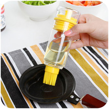 New 1 pc silicone Brush with Bottle For Barbecue Cooking Baking Pancake BBQ Tools Honey Oil Brush Kitchen Accessories barbacoa 2024 - buy cheap