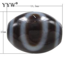 Tibetan Jewelry Beads for Jewelry Making Natural Tibetan Agates Dzi Bead Oval Heaven and Earth & Two Tone Approx 2mm 14.5x13x3mm 2024 - buy cheap