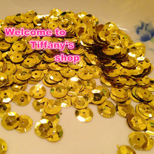 750pcs Golden Large Round Sequins 10mm PVC Cup Sequins Artesanatos Accessories With Middle Hole for wedding Craft 2024 - buy cheap
