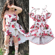 0-5T Girls Dresses 2019 New Summer arrival Toddler Baby Kids Floral Print Sleeveless Clothes Party Bib Strap Tutu Dress Girl kid 2024 - buy cheap
