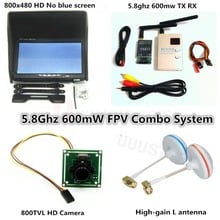 FPV Combo System 5.8Ghz 600mw Transmitter Receiver No blue 800x480 Monitor sunshade holder DJI Phantom QAV250 Drone 2024 - buy cheap