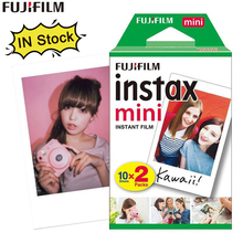 Fujifilm-mini filme instax 8 com borda branca, original, 20 folhas, câmera instantânea, 7, 9, 25, 50s, 70, 90 segundos, papel fotográfico 2024 - compre barato