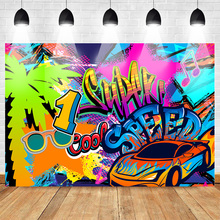 Graffiti Theme Party Photography Backdrops Racing Car Birthday Background Super Speed Glasses Music Rock Custom Photo Backdrop 2024 - buy cheap