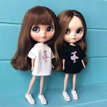 1 шт., модная Милая футболка для кукол blyth, barbies,Azone, Momoko,1/6, BJD 2024 - купить недорого