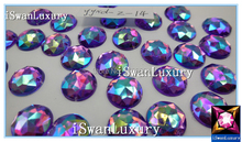 Deslumbrante color AB púrpura 14mm cristales cuentas sueltas de diamantes de imitación artesanía piedras preciosas coser para coser accesorios de diamantes de imitación álbum de recortes 2024 - compra barato