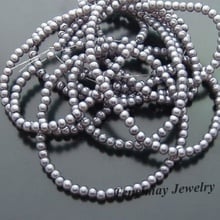 Wholesale 6mm Grey Glass Imitation Pearls, Cheap Imitation Pearl Finding Free Shipping 2024 - buy cheap