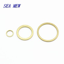 SEA MEW 100 PCS 8mm 18mm 20mm 23mm 25mm Metal Raw Brass Round Circle Connectors Charm DIY Jewelry Accessories 2024 - buy cheap