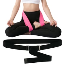 Cinturón de asiento de meditación para práctica de Yoga, hebilla de Metal ajustable, cuerda elástica para pierna cruzada, Asana de loto saludable, soporte cómodo para sentarse 2024 - compra barato