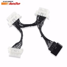 2021 OBD OBD2 16Pin Cable OBD II 16 Pin Y Splitter Extension Connector Adapter 1 to 3 16Pin OBD Cable For Elm327 OBD2 Adapter 2024 - buy cheap