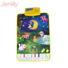 Children's Rug Baby Touch Play Game Carpet Developing Mat Musical Toy Singing Music Moon and Animals Puzzles Toys 37.5x62cm 2024 - buy cheap